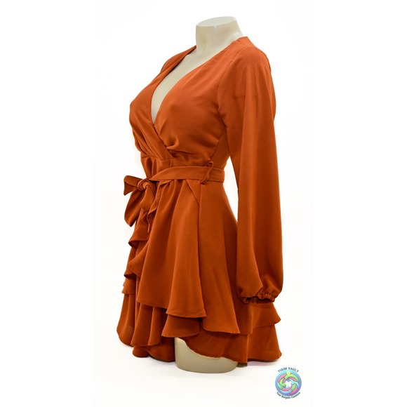 COSONSEN XS V-NECK DRESS - Picture 6 of 10